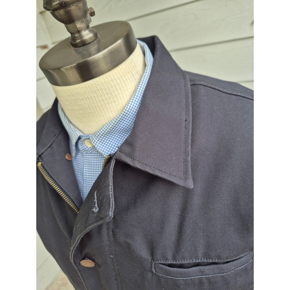 RPM West Quarter Century Collection Mens Gray Canvas Workwear Jacket Chore Large - Picture 4 of 14